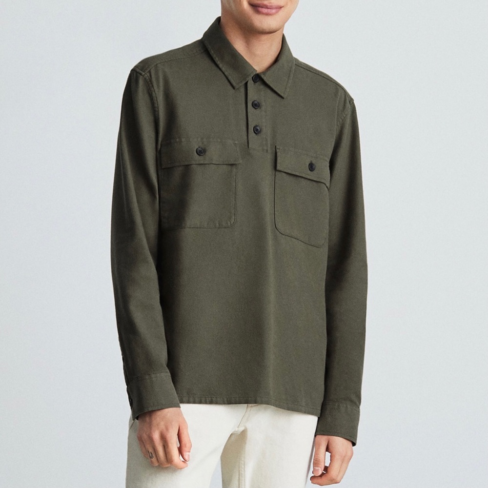 Everlane The Flannel Popover Shirt in Kalamata ~ Mens Size M